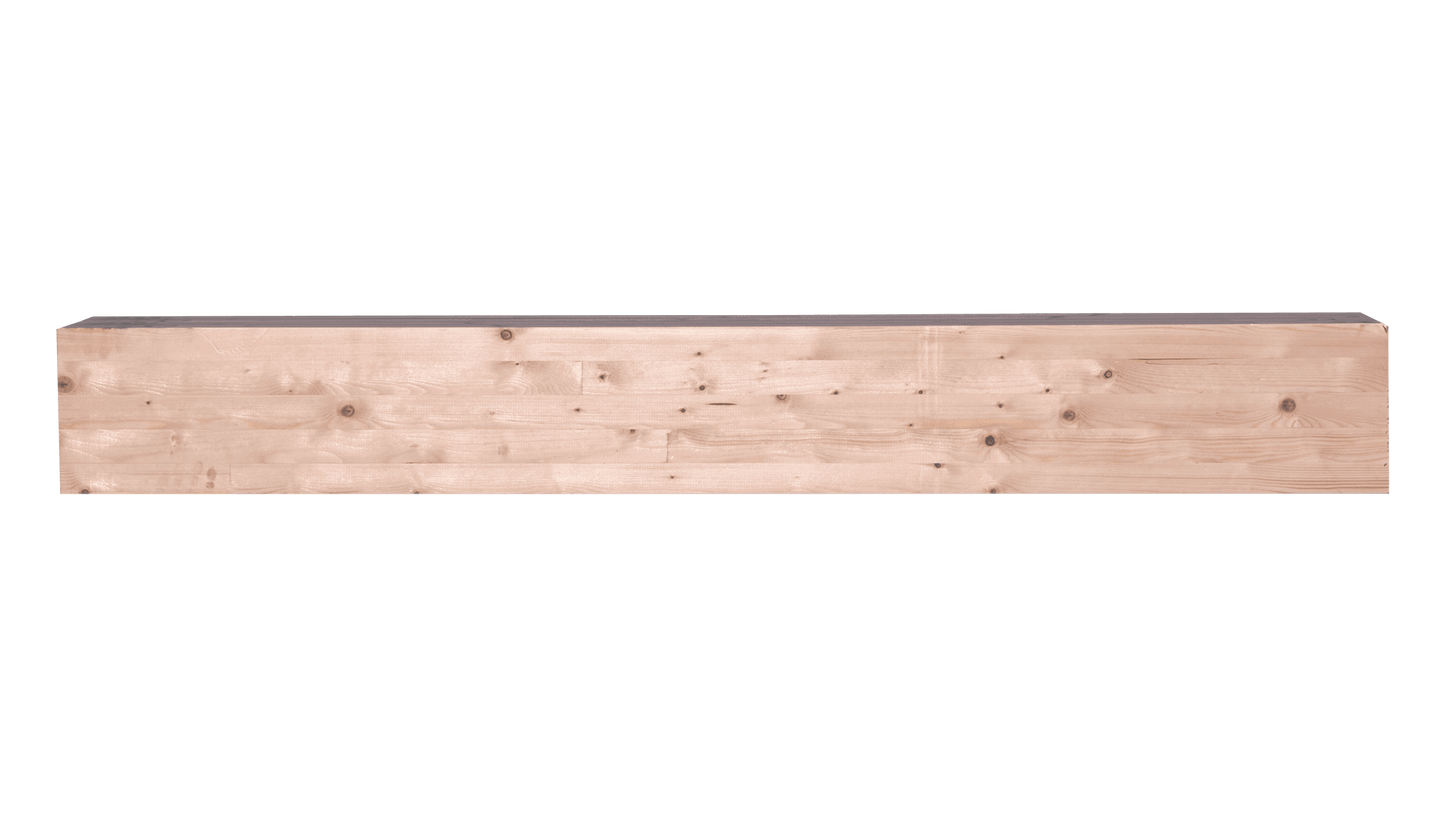 Glulam beam with white background