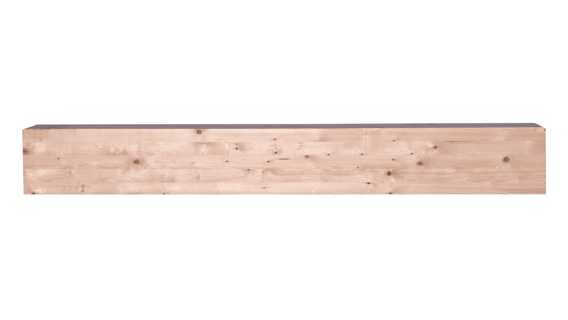 Glulam beam with white background