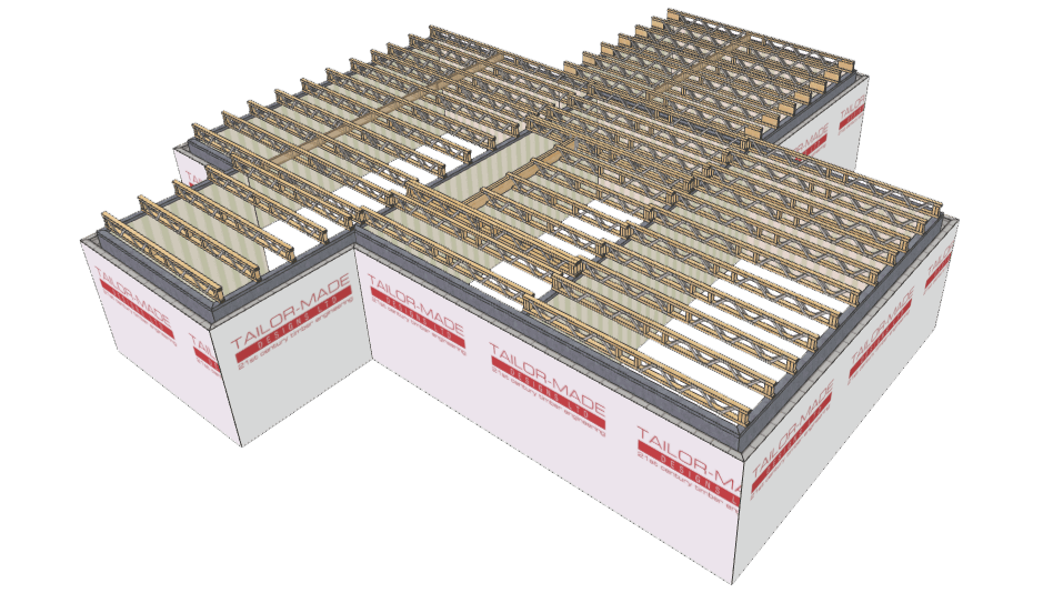 3D model of a posi-joist floor