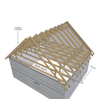 details of an attic truss