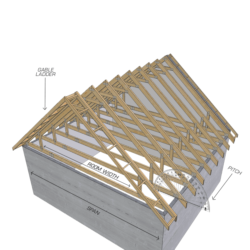 details of an attic truss