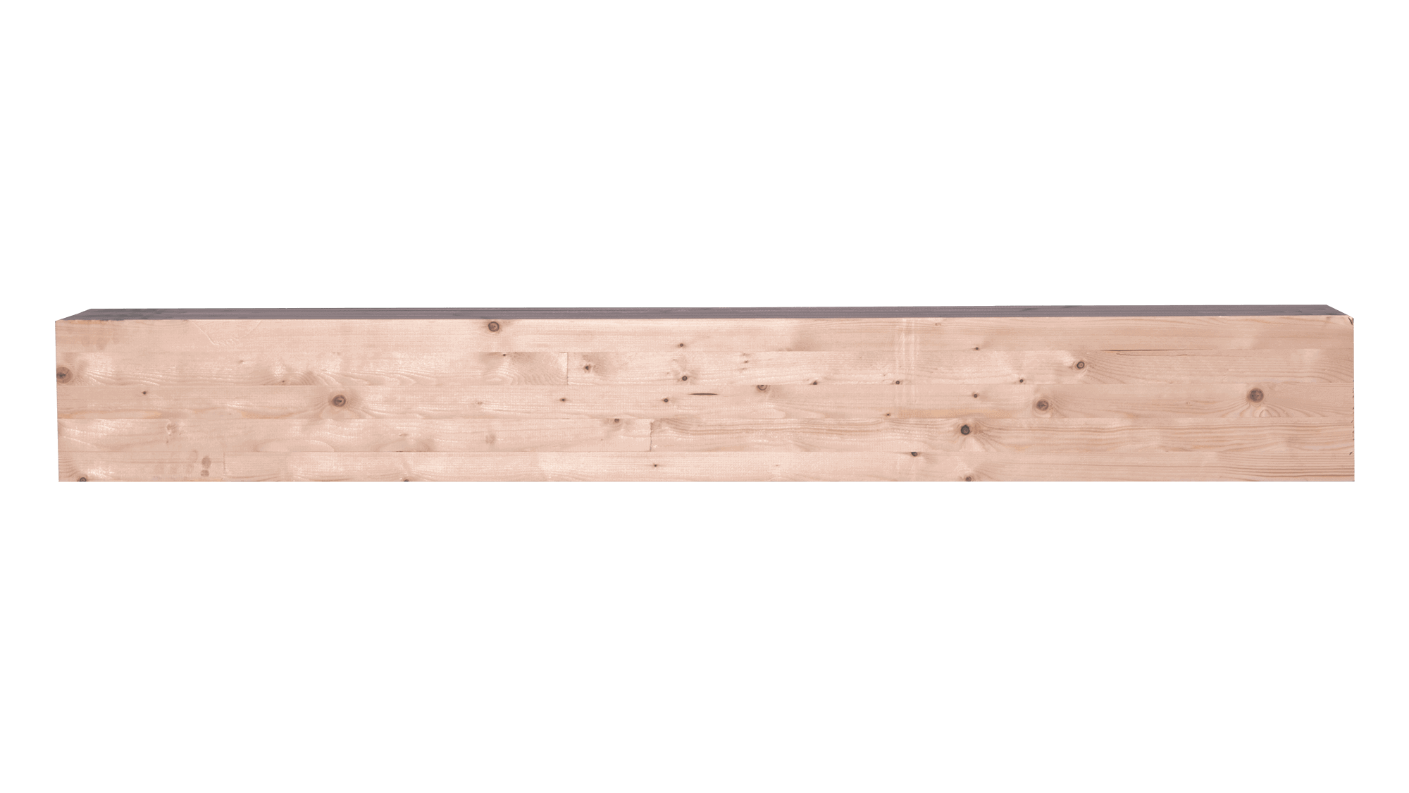 Glulam beam with white background