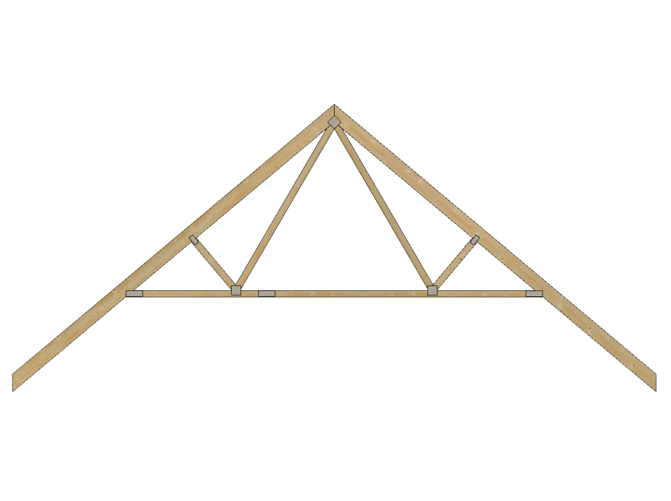 A raised tie roof truss design
