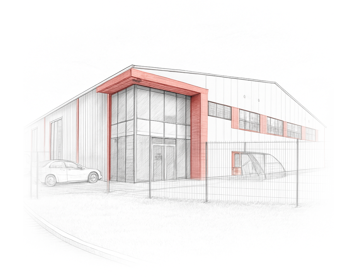 architectural drawing of tailor made designs building