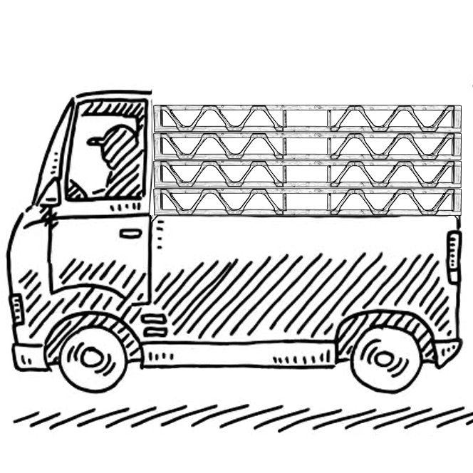 animated lorry with posi-joists on