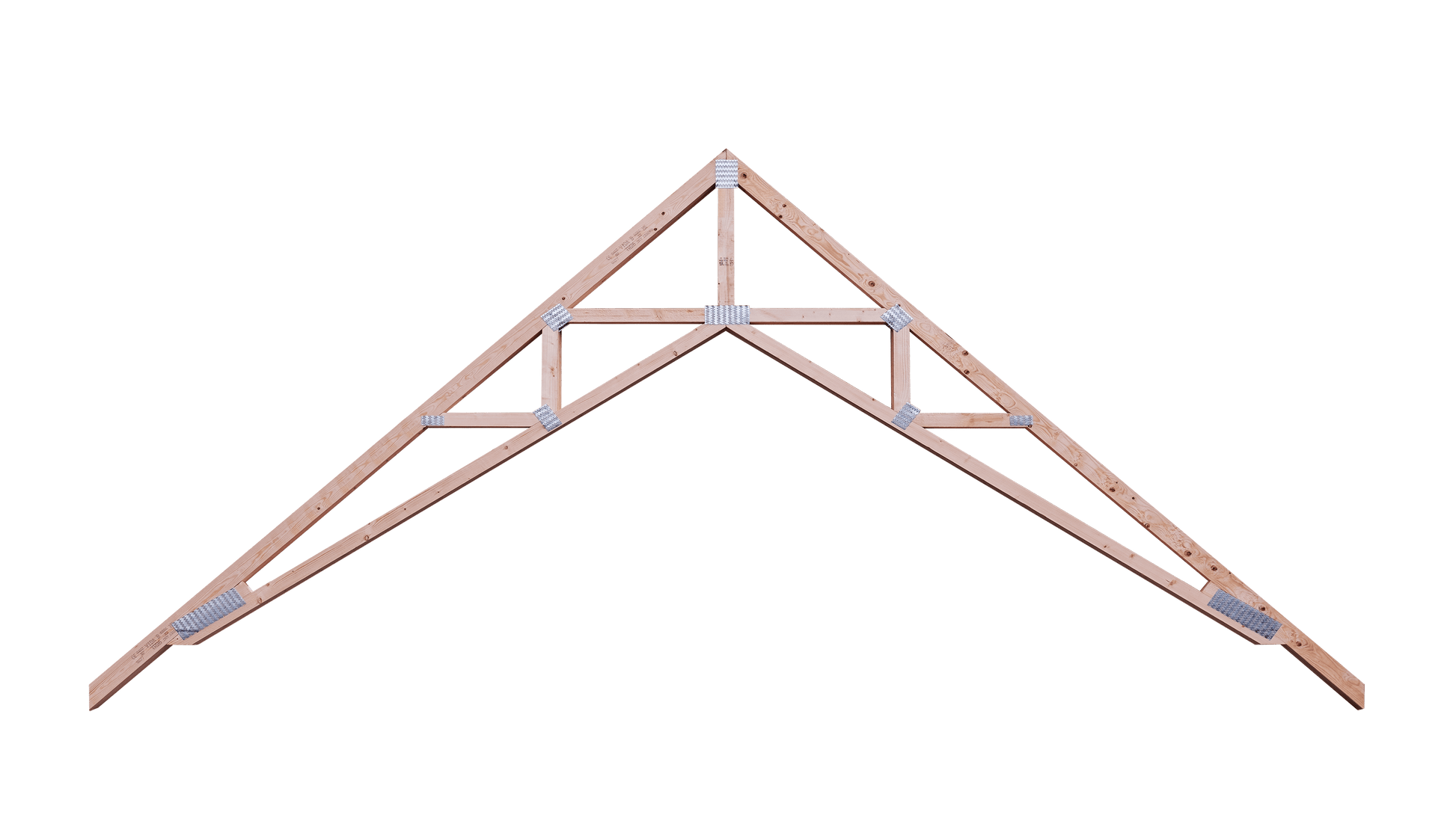 a scissor truss on a white background